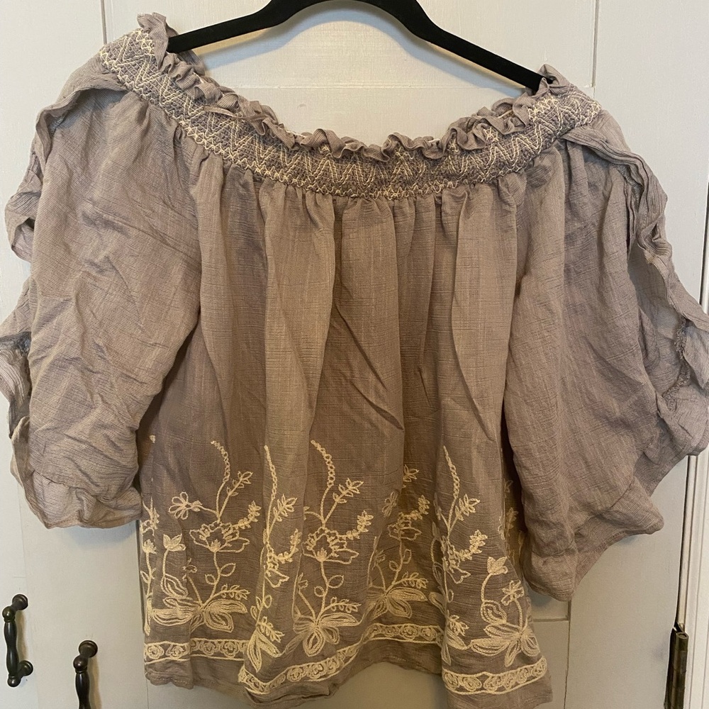 Moon River embroidered blouse medium